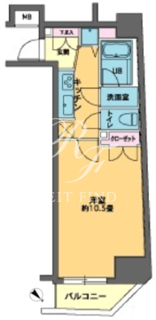 カスタリア東日本橋2 605 間取り図