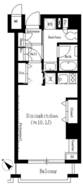 レジディア目黒 201 間取り図