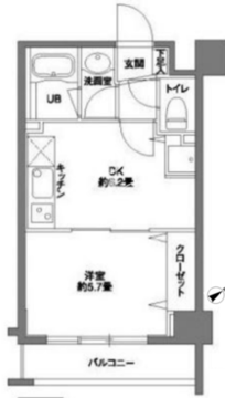 カスタリア浅草橋 303 間取り図
