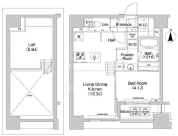 コンフォリア新川 606 間取り図
