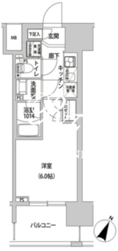 ラクラス幡ヶ谷 1204 間取り図