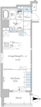 アーバネックス銀座東2 201 間取り図