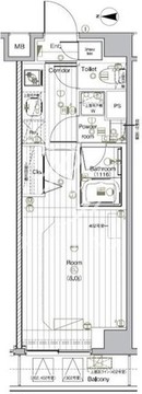 プレミアムキューブG北新宿DEUX 402 間取り図