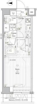 プレミアムキューブG北新宿DEUX 303 間取り図