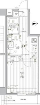 プレミアムキューブG北新宿DEUX 411 間取り図
