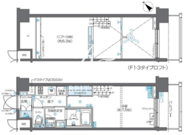 ズーム芝浦 905 間取り図