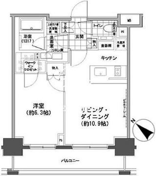 パークハビオ人形町 207 間取り図