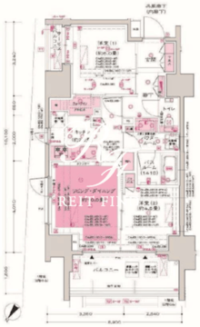 ディームス大井町 1403 間取り図