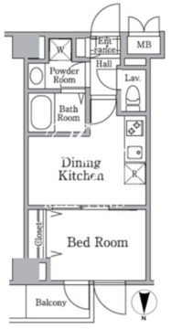 レジディア西小山 209 間取り図