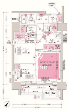 ディームス大井町 1401 間取り図