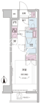 ザ・レジデンス神楽坂 1-502 間取り図