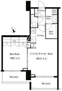 パインコート恵比寿 302 間取り図