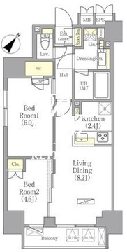 パークヴィラ恵比寿 1001 間取り図