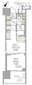 パークヴィラ恵比寿 702 間取り図