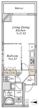 アーバンパーク浅草 501 間取り図
