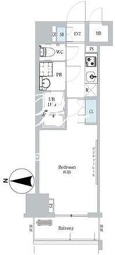 ディームス蔵前 302 間取り図