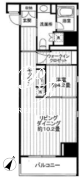 クロスレジデンス白金高輪 1101 間取り図
