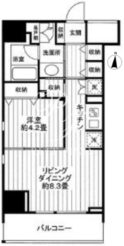 クロスレジデンス白金高輪 1106 間取り図