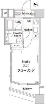 ファーストリアルタワー新宿 406 間取り図