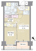 リベルテ月島 504 間取り図