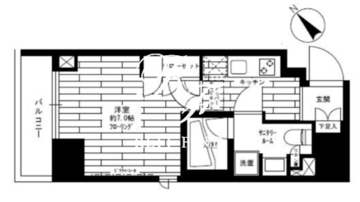 ステージファースト蔵前アジールコート 402 間取り図