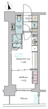 ブリリアイスト町屋 503 間取り図