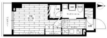 ステージグランデ新御徒町アジールコート 1003 間取り図