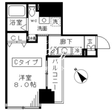 ラフィーネ日本橋 503 間取り図