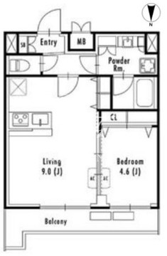 グランパセオ神楽坂2 502 間取り図