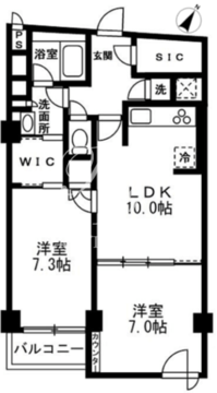 アーバンパーク代官山 2-206 間取り図
