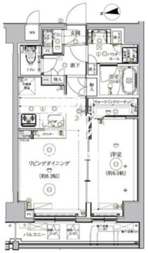 リルシア北新宿 201 間取り図