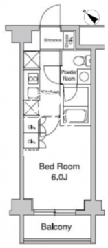 プラウドフラット目黒行人坂 403 間取り図