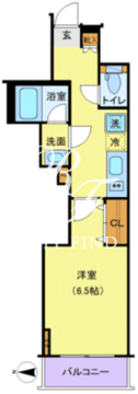 ジェノヴィア御徒町スカイガーデン 402 間取り図