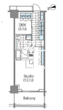 コンフォリア新宿イーストサイドタワー 903 間取り図