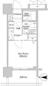 プライムアーバン神楽坂 603 間取り図
