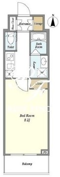 リテラス上野入谷 502 間取り図