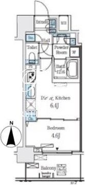 レジディア大手町北 1302 間取り図