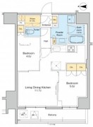 プラウドフラット日暮里 603 間取り図