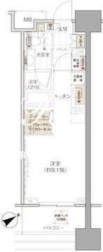 パークハビオ西新宿 605 間取り図