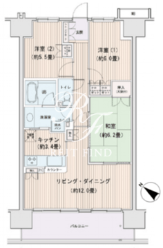 エスティメゾン豊洲レジデンス A-1116 間取り図