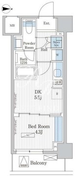 パークアクシス東陽町レジデンス 1114 間取り図
