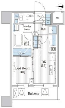 パークアクシス東陽町レジデンス 616 間取り図
