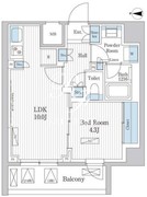 パークアクシス東陽町レジデンス 416 間取り図