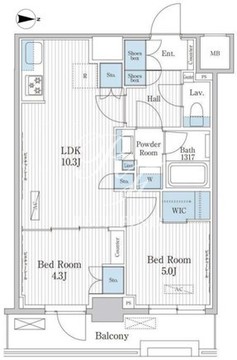 パークアクシス東陽町レジデンス 1222 間取り図