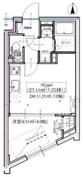 クリアル三軒茶屋 202 間取り図