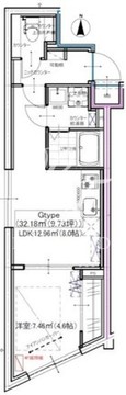 クリアル三軒茶屋 403 間取り図