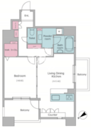 レジディア島津山 802 間取り図
