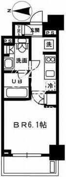 レジディア新宿イースト3 302 間取り図