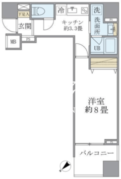 フェリシア日本橋人形町 501 間取り図