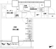 パークキューブ愛宕山タワー 1804 間取り図